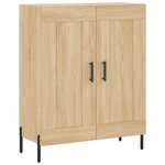 vidaXL Buffet haut Chêne sonoma 69 5x34x180 cm Bois d'ingénierie