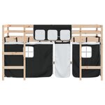 vidaXL Lit mezzanine enfants avec rideaux sans matelas 90x200cm