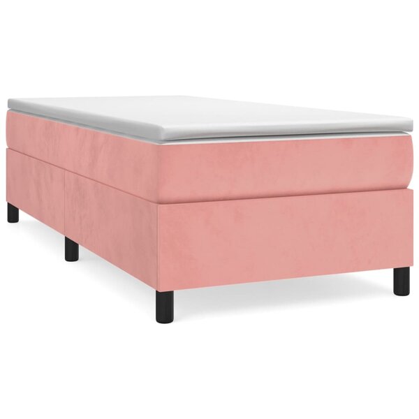 vidaXL Cadre de lit Rose 100x200 cm Velours