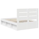 vidaXL Cadre de lit Blanc 120 x 190 cm Bois de pin massif