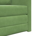 vidaXL Canapé-lit avec coussin Vert clair 74 x 77 x 81 cm Velours