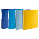 Classeur 4 Anneaux 30mm Polypropylène Recyclé Beeblue - A4 Maxi - Couleurs Assorties - X 12 - Exacompta