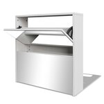 vidaXL Meuble à chaussures 2 étages avec miroir 63x17x67 cm Blanc
