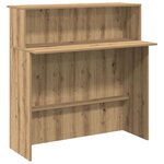 vidaXL Bureau réception chêne artisanal 100x50x103 5cm bois ingénierie