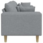 vidaXL Sofa en tissu avec coussin Gris clair 208 cm tissu
