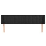 vidaXL Tête de lit avec oreilles Noir 183x16x78/88 cm Velours