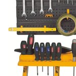 vidaXL Panneau mural porte-outils 646x385 mm 26 porte-outils PP