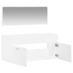 vidaXL Armoire de salle de bain avec miroir blanc bois d'ingénierie