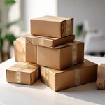 Pack and Move - Lot 12 rouleaux ruban adhésif kraft "Fragile" pour emballage et déménagement - 50 m - Qualité Premium