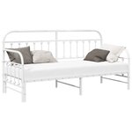 vidaXL Cadre de lit de jour Blanc 80 x 200 cm Acier enduit de poudre