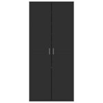 vidaXL Armoire à chaussures Noir 80x39x178 cm Bois d'ingénierie