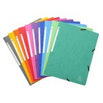 Chemise à élastique sans rabat carte lustrée 400gm2 - A4 - Couleurs aléatoires x 50 EXACOMPTA