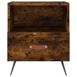 vidaXL Tables de chevet 2Pièces chêne fumé 40x35x47 5cm bois d’ingénierie