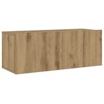vidaXL Meubles TV muraux 3 Pièces chêne artisanal bois d'ingénierie