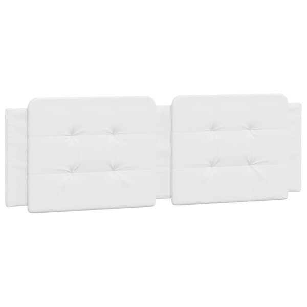 vidaXL Coussin de tête de lit blanc 152 cm similicuir