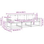 vidaXL Ensemble de canapés d'extérieur 3 pc Blanc et crème Polyester