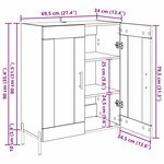 vidaXL Buffet Bois Ancien 69 5 x 34 x 90 cm Bois d'ingénierie et fer
