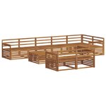 vidaXL Ensemble de canapés d'extérieur 9 pc Naturel