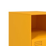 vidaXL Table de chevet jaune moutarde 34 5x39x44 cm acier