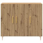 Buffet vidaXL Artisan Chêne 90x34x80 cm Bois d'ingénierie