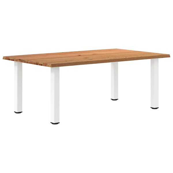 vidaXL Table à manger marron clair bois de chêne massif rectangulaire