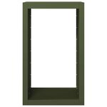 vidaXL Portant de bois de chauffage vert 60x40x100 cm acier