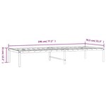 vidaXL Cadre de lit métal sans matelas noir 75x190 cm