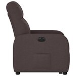 vidaXL Fauteuil inclinable électrique marron foncé tissu