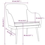 vidaXL Fauteuil Jaune 63x76x80 cm Velours