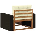 vidaXL Sofa de milieu extérieur Bois d'Acacia Massif Naturel