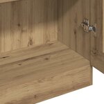 vidaXL Buffet haut chêne artisanal 82 5x30 5x185 cm bois d'ingénierie