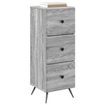 vidaXL Armoire à tiroirs Sonoma gris 33 x 34 5 x 90 cm