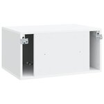 vidaXL Meuble TV mural Blanc 59 5 x 41 x 30 cm Bois d'ingénierie