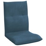 vidaXL Fauteuil de sol ajustable Bleu Velours