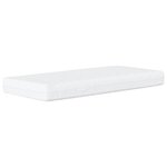 vidaXL Lit avec matelas Hvar bleu 90x200 cm tissu