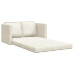 vidaXL Canapé-Lit 122cm Crème Velours