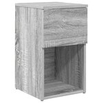 vidaXL Armoire de lit Sonoma gris 29 x 31 5 x 49 cm Bois d'ingénierie