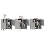 vidaXL Buffets 3 Pièces Sonoma gris Bois d'ingénierie