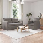 vidaXL Canapé 2 Pièces Taupe 196 x 82 x 85 cm tissu