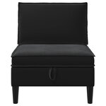 vidaXL Canapé moyen avec rangement Noir Velours