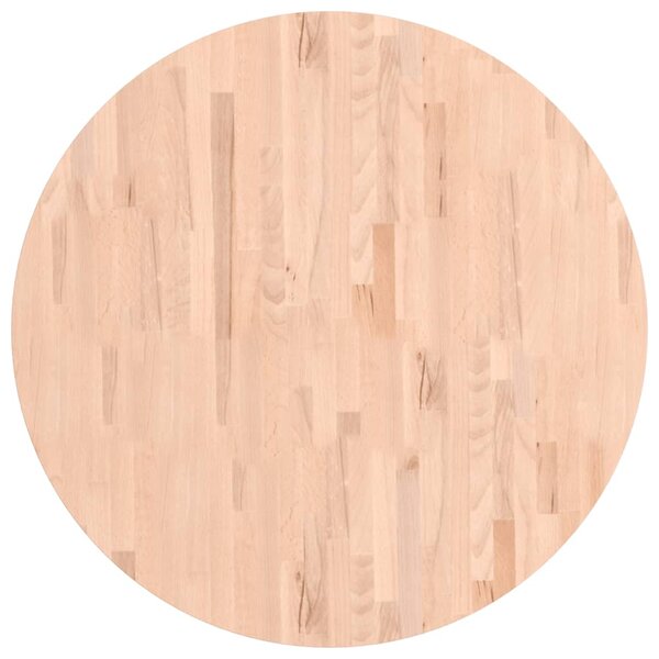vidaXL Dessus de table Ø90x4 cm rond bois massif de hêtre