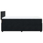 vidaXL Sommier à lattes de lit avec matelas Noir 90x200 cm Velours