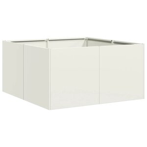 vidaXL Jardinière blanc 80x80x40 cm acier laminé à froid