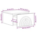 vidaXL Cabinet de chevet mural 2 pc Blanc brillant 33 x 34 5 x 20 cm