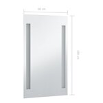 vidaXL Miroir mural à LED pour salle de bains 60x100 cm