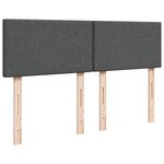 vidaXL Sommier à lattes de lit avec matelas Gris foncé 140x200cm Tissu