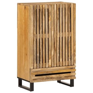 vidaXL Buffet haut 60x34x100 cm bois massif de manguier brut