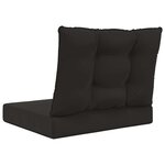 vidaXL Coussin de canapé d'extérieur 2 Pièces Noir Polyester