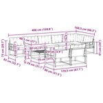 vidaXL Ensemble de canapés d'extérieur 9 pc Blanc et crème