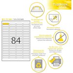 Boite 8400 Etiquettes Universelles 46 x 11 1 mm Blanc TOP STICK